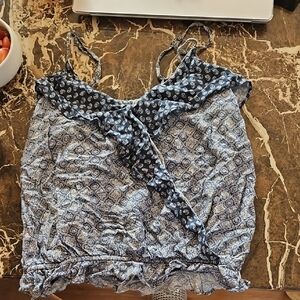 American Eagle Outfitters Navy and White Camisole